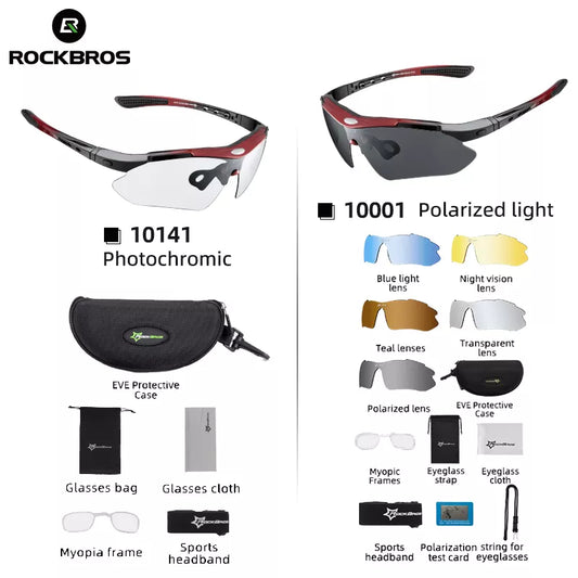 ROCKBROS Photochromic Bicycle - Cycling Glasses Polarized Sunglasses - Adventure Rite