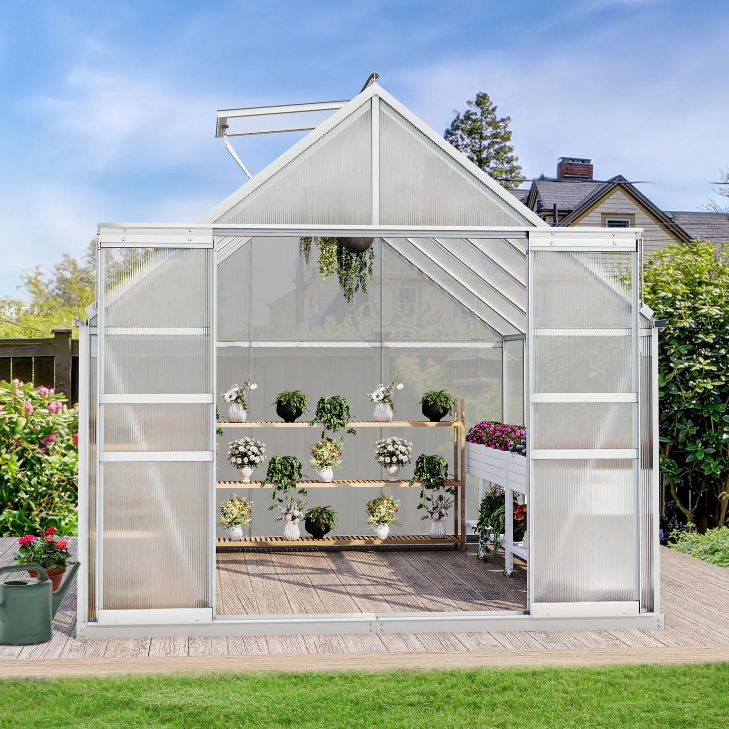 8x10 foot walk-in greenhouse