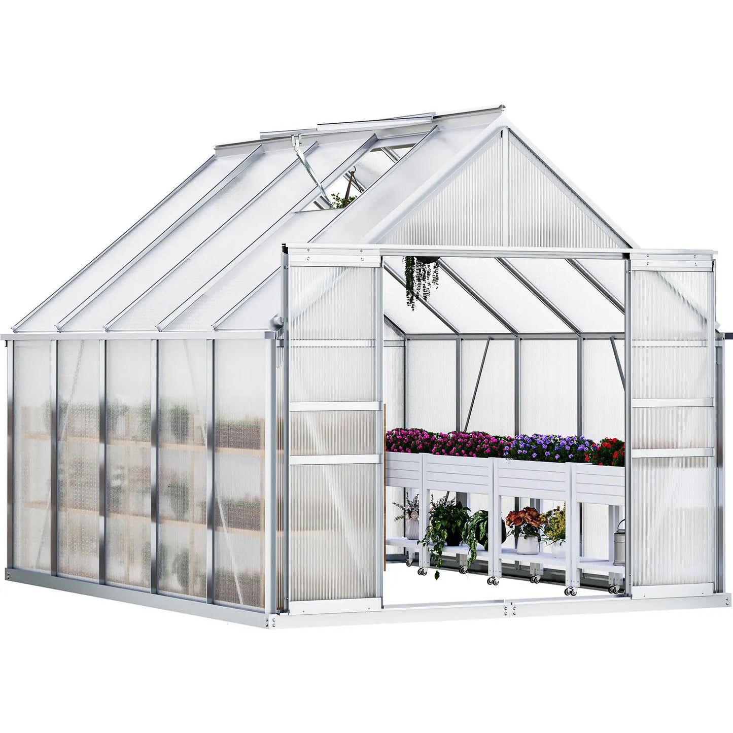 8x10 foot walk-in greenhouse