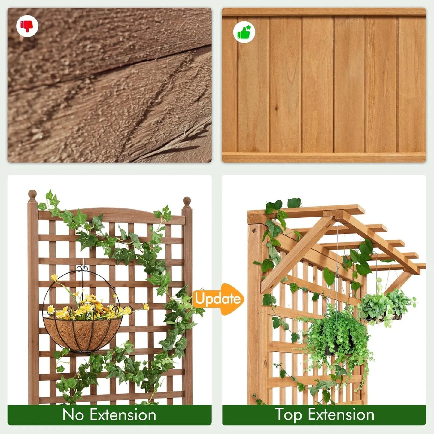 Garden Planter with Trellis