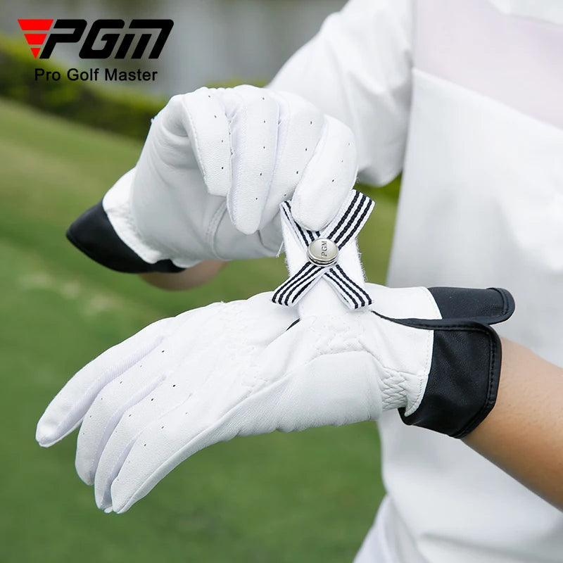 Women Lambskin Leather Golf Gloves