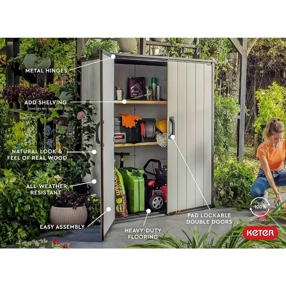 Tall Resin Outdoor Storage Shed