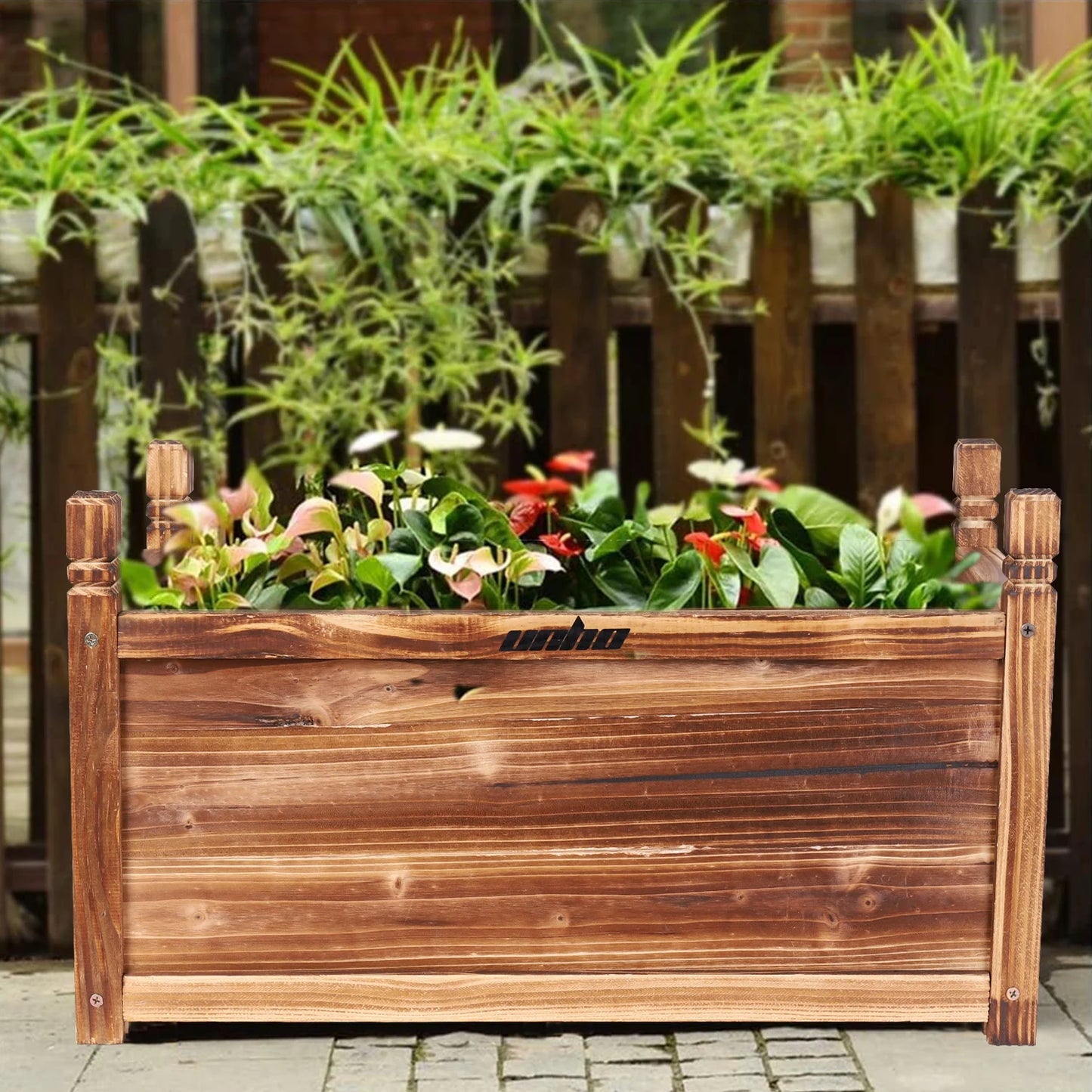 Raised Wood Planter Box Outdoor Planter Beds