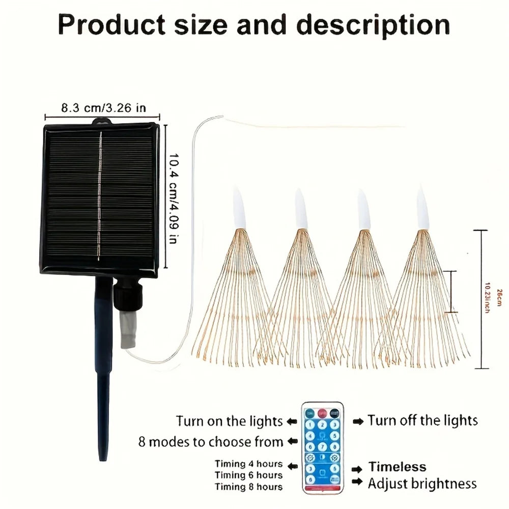 Suspended Solar Firework Light