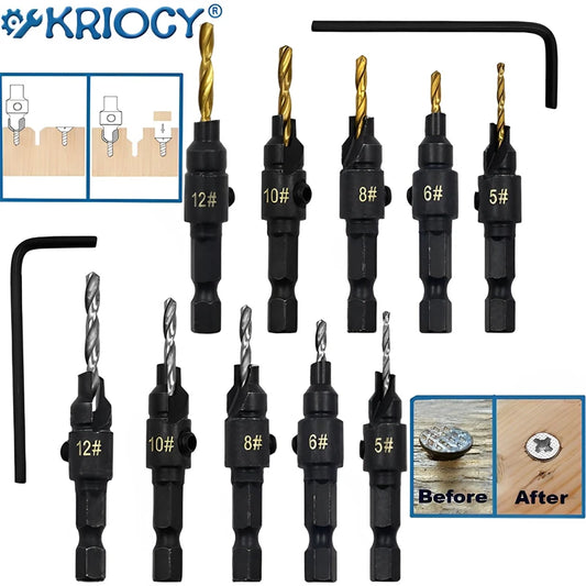 Countersink Woodworking Drill Bit Set