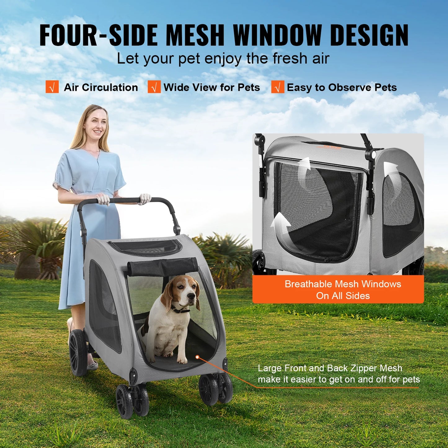 VEVOR Pet Stroller