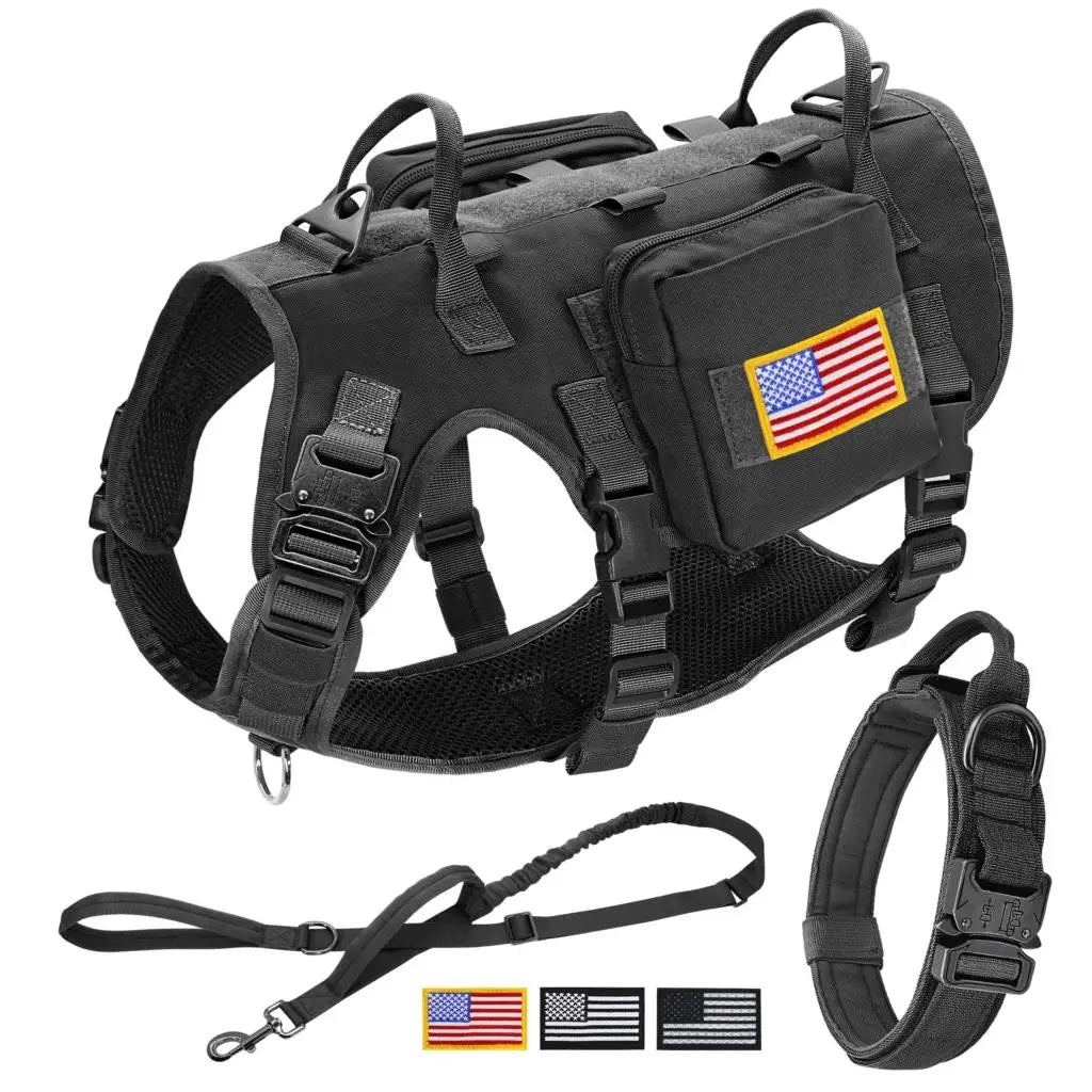 Tactical Dog Collar Harness