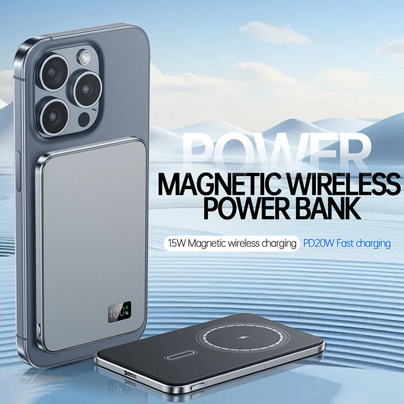 Thin Wireless Power Bank Magnetic