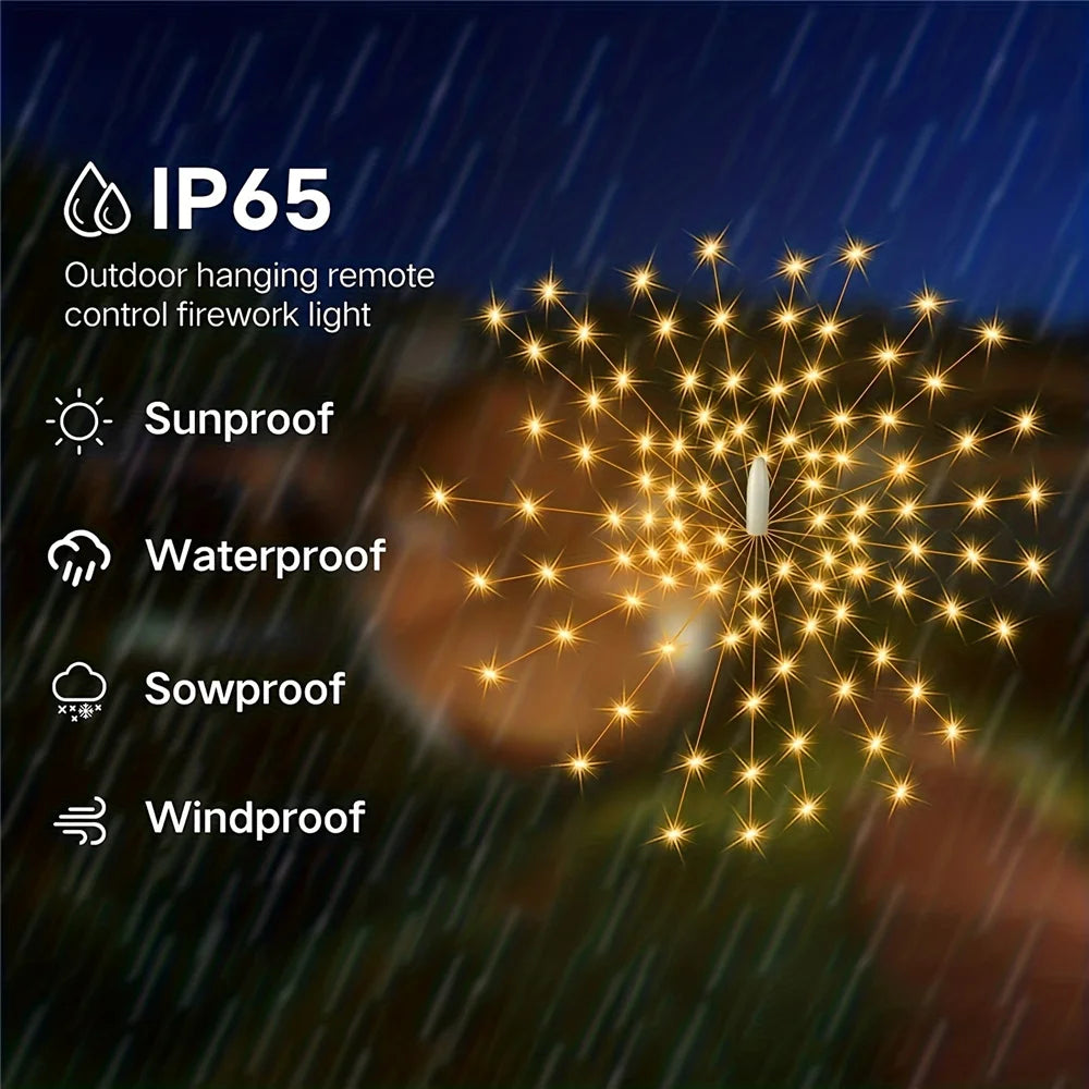 Suspended Solar Firework Light