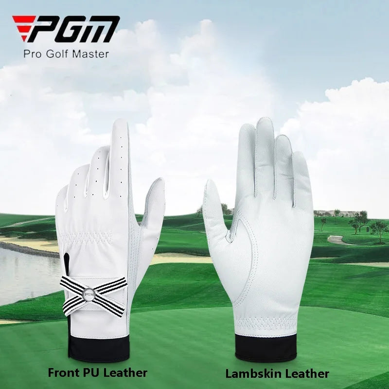 Women Lambskin Leather Golf Gloves